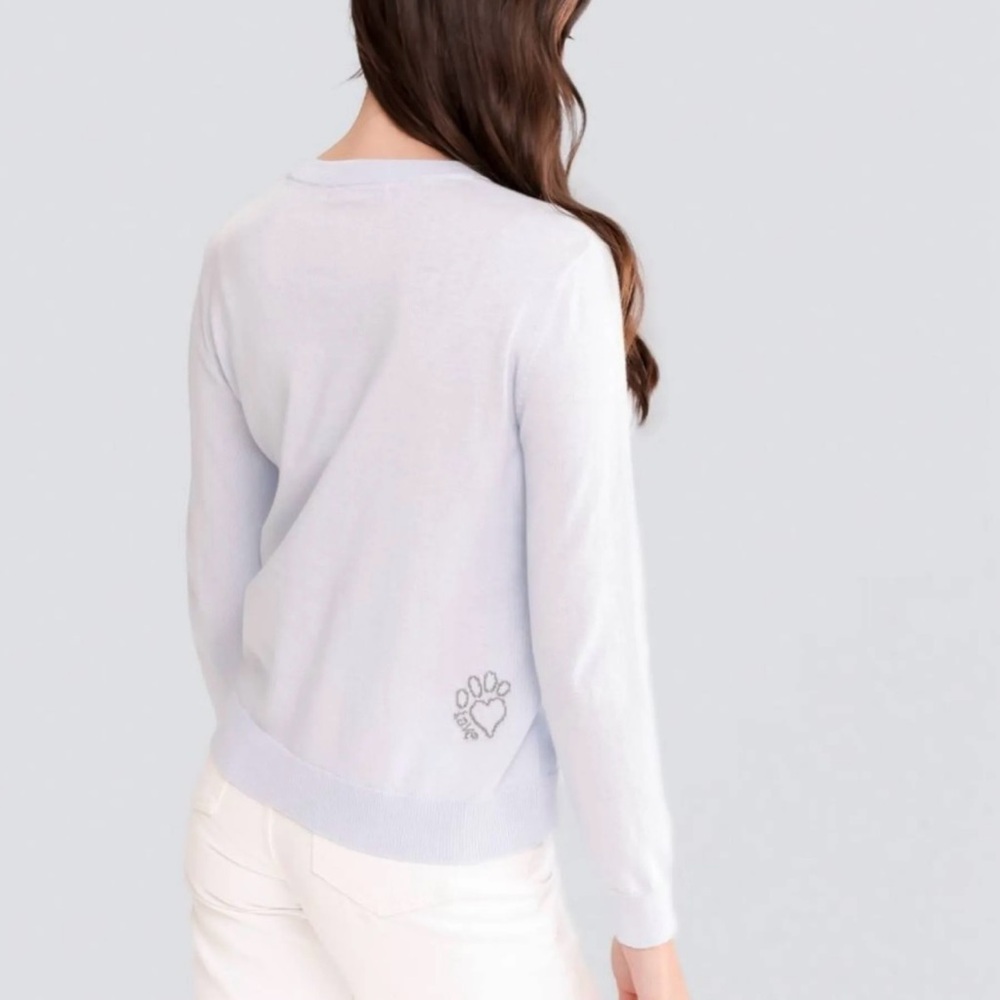 Alachan Koa Westie pullover sweater cotton cashmere blue size L - Picture 3 of 14